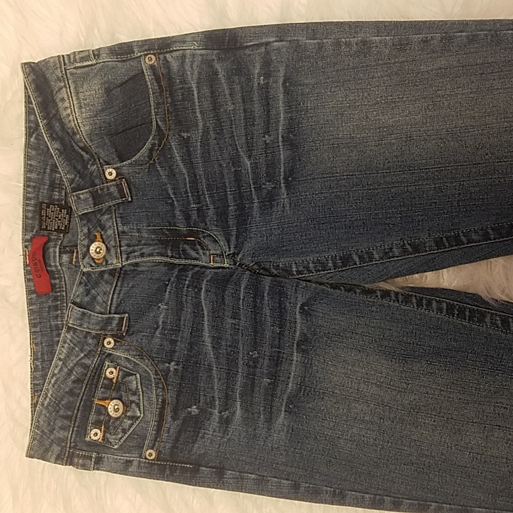 TOKYO DENIM BOOTCUT BLUE JEANS - Picture 5 of 7